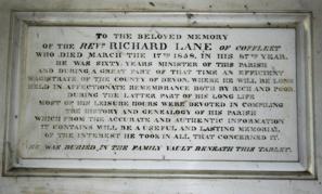 Memorial to the Reverend Lane